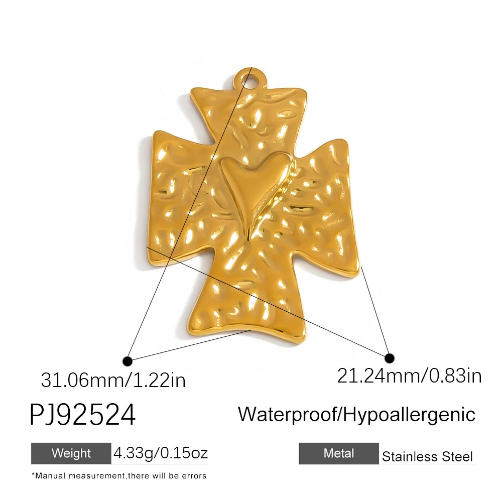 Jewelry Accessories Stainless Steel Heart Pendant Handmade Electroplated Bracelet Necklace - Image 26