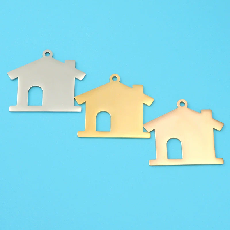 Jewelry Accessories Stainless Steel Hollow House Pendant Fine Polishing
