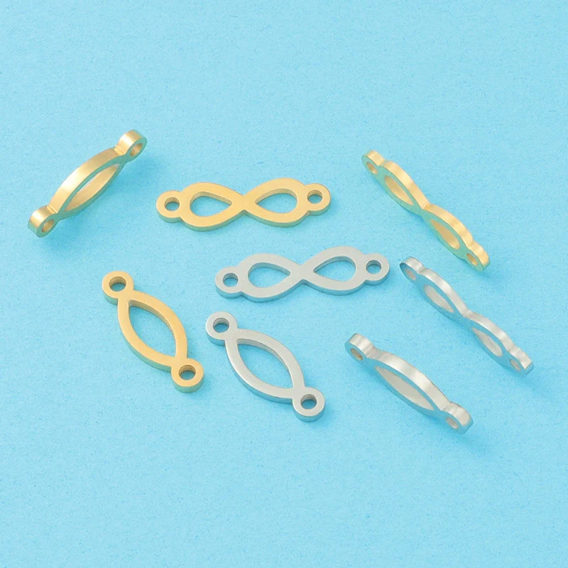 Jewelry Accessories Stainless Steel Infinity Pendant Double Hanging 8Word Connector Fine Polishing - Image 2