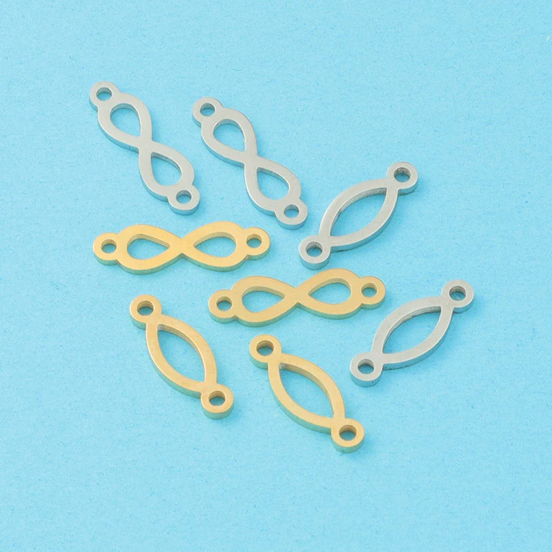 Jewelry Accessories Stainless Steel Infinity Pendant Double Hanging 8Word Connector Fine Polishing - Image 3