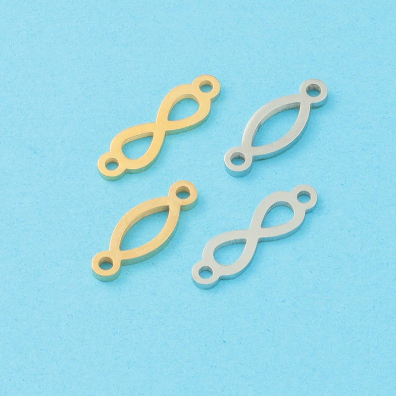 Jewelry Accessories Stainless Steel Infinity Pendant Double Hanging 8Word Connector Fine Polishing - Image 4
