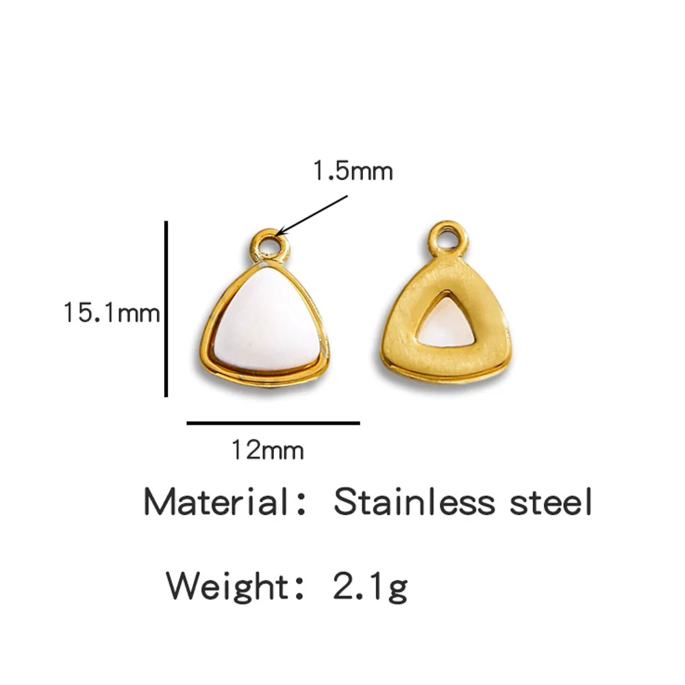 Jewelry Accessories Stainless Steel Inlaid With Natural Stone Round Pendant Earrings Bracelet Necklace Handmade Electroplated - Image 27