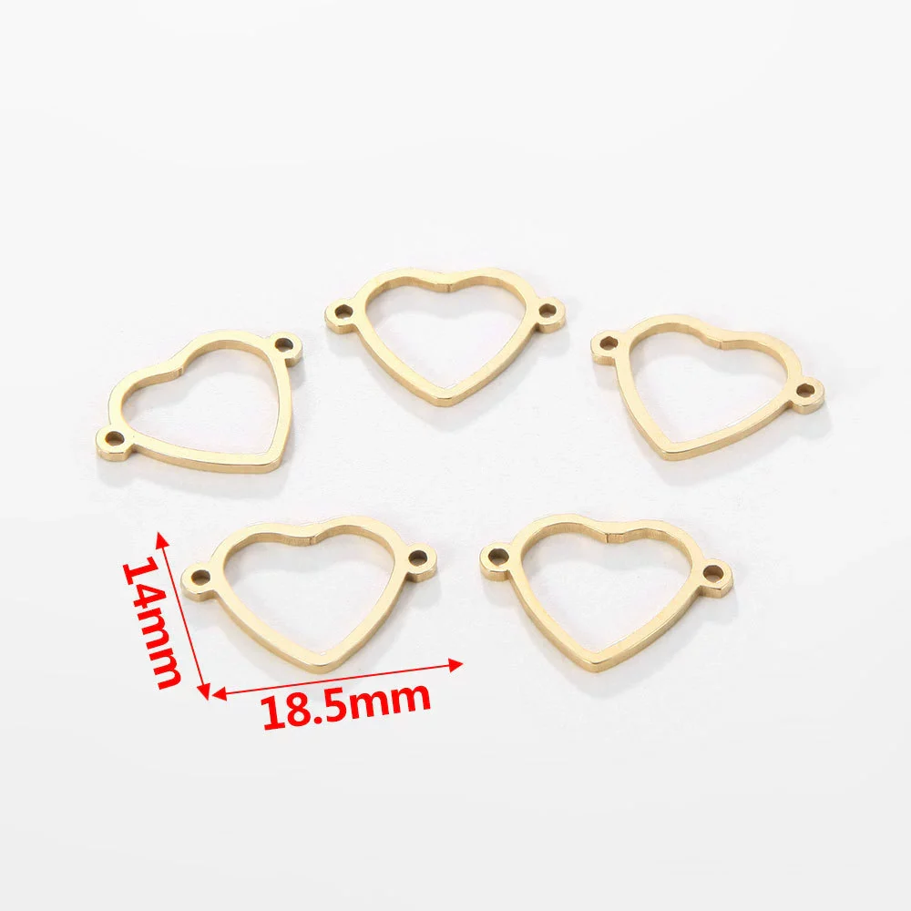 Jewelry Accessories Stainless Steel Letters Cut Out Handmade Vacuum Plating Sliding Pendant Natural Plant Flowers Style - Image 16