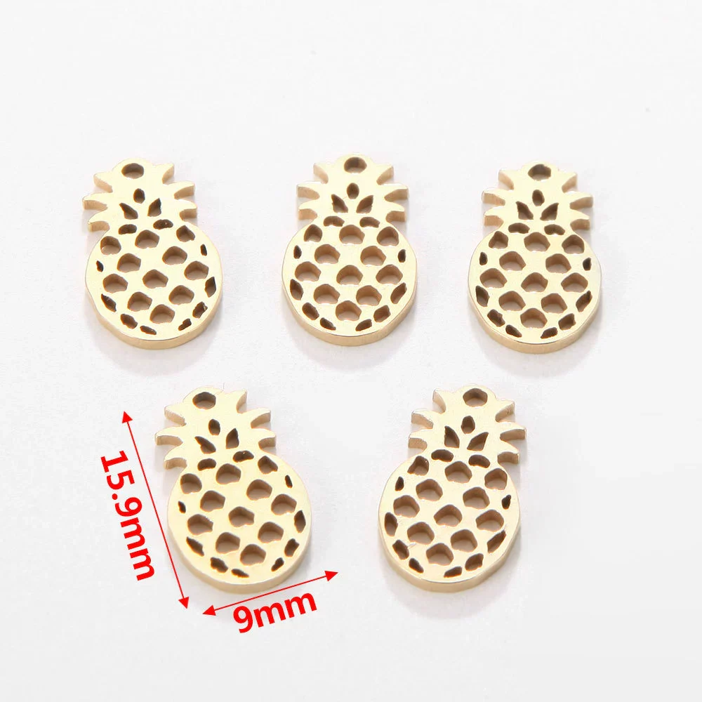 Jewelry Accessories Stainless Steel Letters Cut Out Handmade Vacuum Plating Sliding Pendant Natural Plant Flowers Style - Image 20