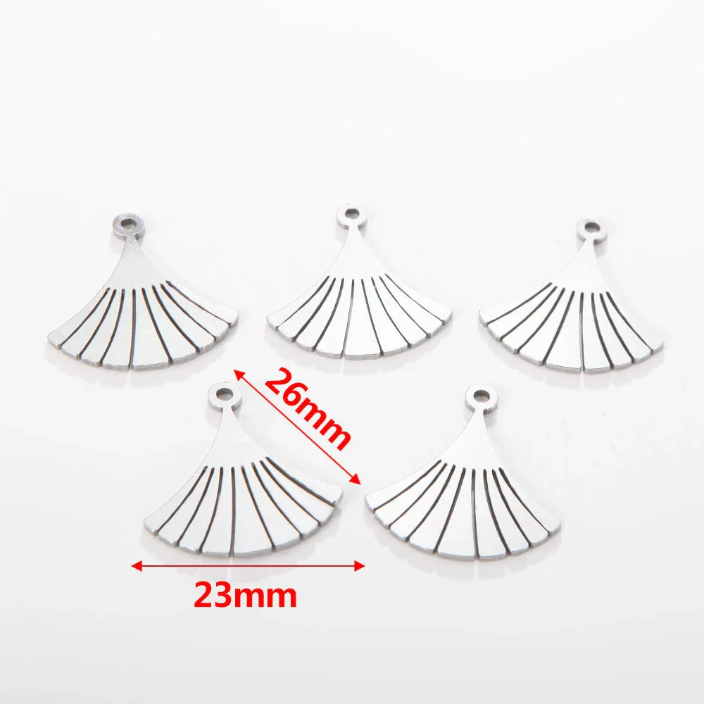 Jewelry Accessories Stainless Steel Letters Cut Out Handmade Vacuum Plating Sliding Pendant Natural Plant Flowers Style - Image 21