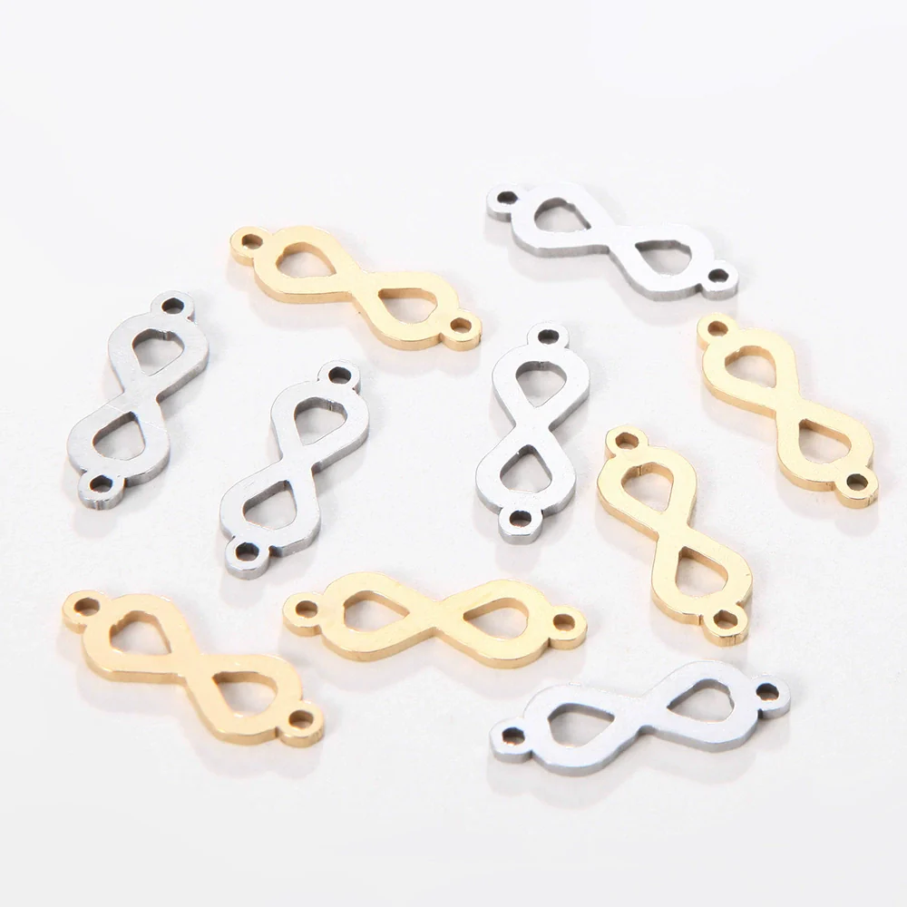 Jewelry Accessories Stainless Steel Letters Cut Out Handmade Vacuum Plating Sliding Pendant Natural Plant Flowers Style - Image 3