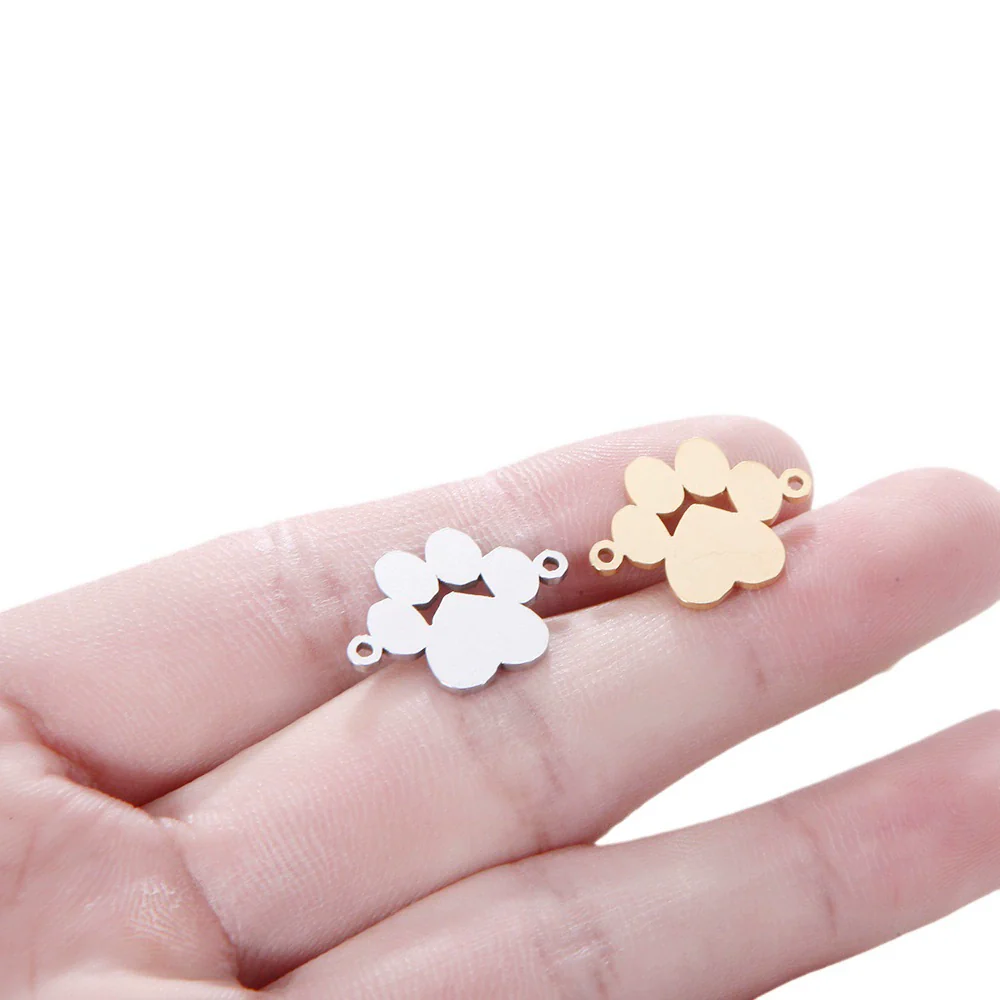 Jewelry Accessories Stainless Steel Letters Cut Out Handmade Vacuum Plating Sliding Pendant Natural Plant Flowers Style - Image 4