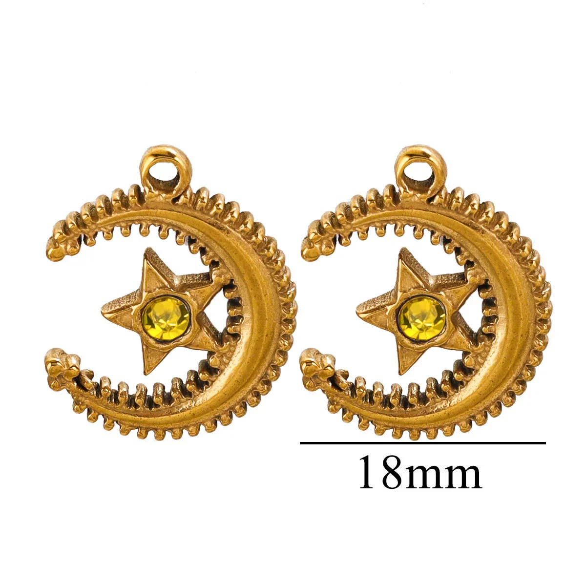 Jewelry Accessories Stainless Steel Moon Fivepointed Star Fish Pattern Electroplated Pendant Necklace Earrings - Image 9