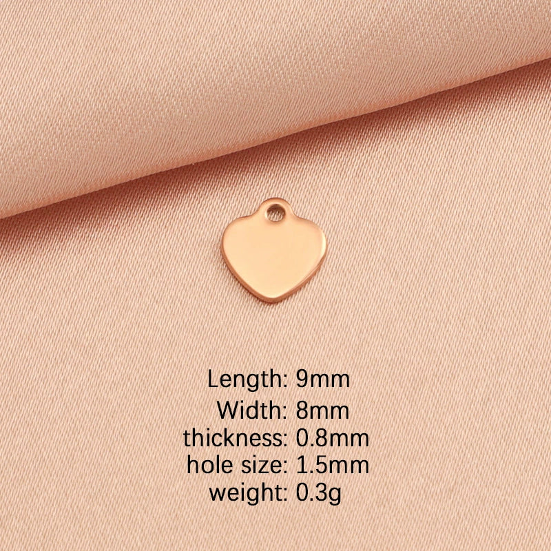 Jewelry Accessories Stainless Steel Peach Heart Pendant Fully Polished Electroplated - Image 8
