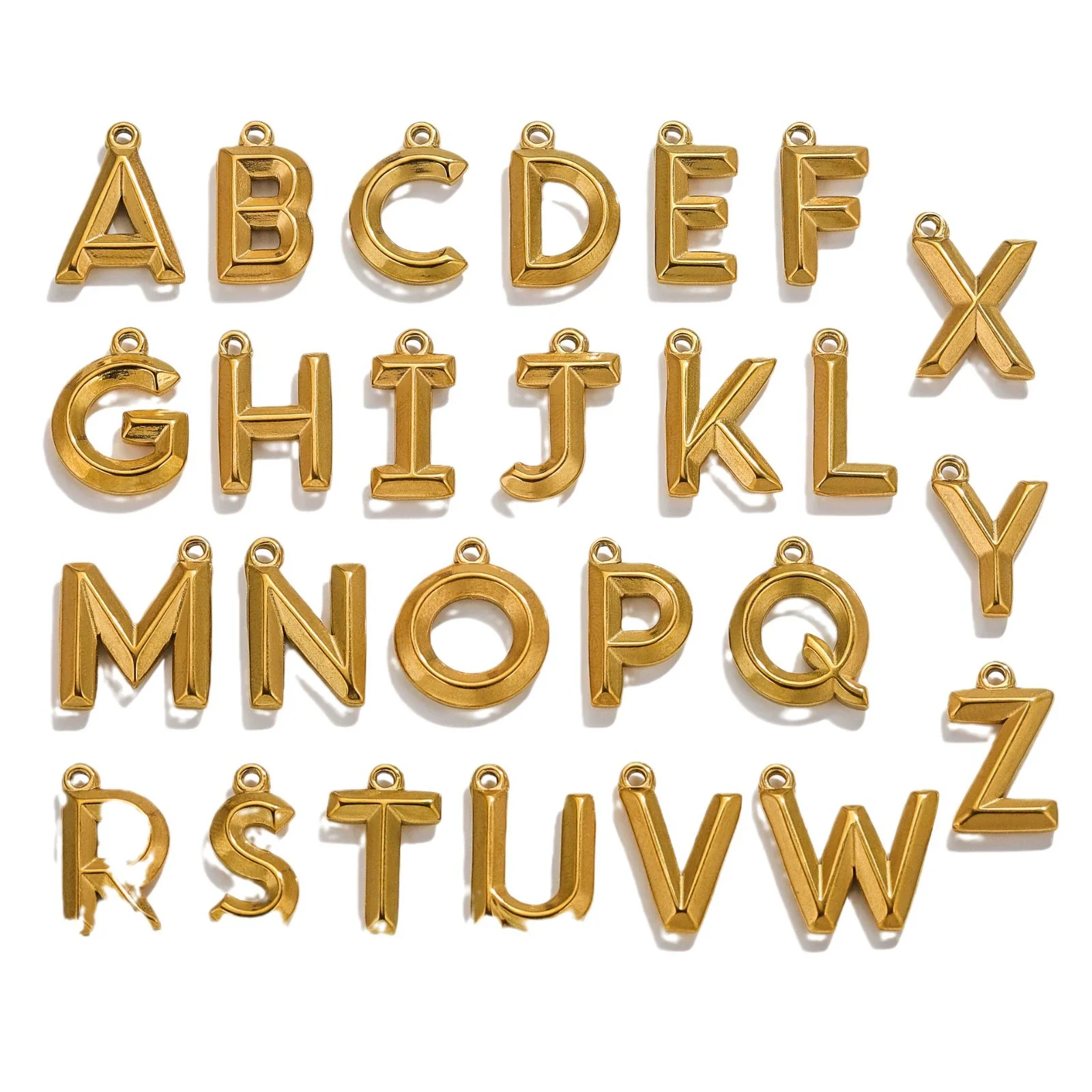 Jewelry Accessories Stainless Steel Pendant With 26 Letters Pattern And Electroplating Treatment - Image 5