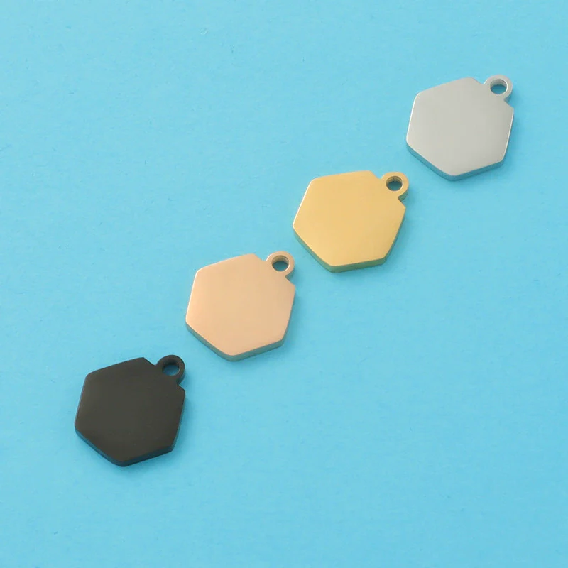 Jewelry Accessories Stainless Steel Polygon Pendant Electroplating Fashion Geometric - Image 2