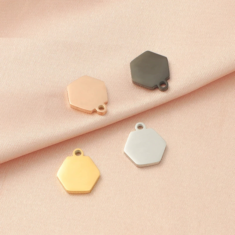 Jewelry Accessories Stainless Steel Polygon Pendant Electroplating Fashion Geometric - Image 3