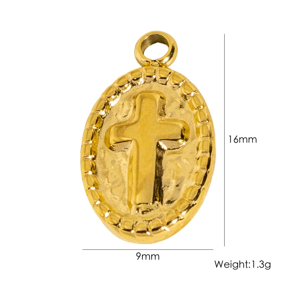 Jewelry Accessories Stainless Steel Retro Simple Geometric Electroplating White Shellfish Natural Stone Zircon Necklace Pendant - Image 11
