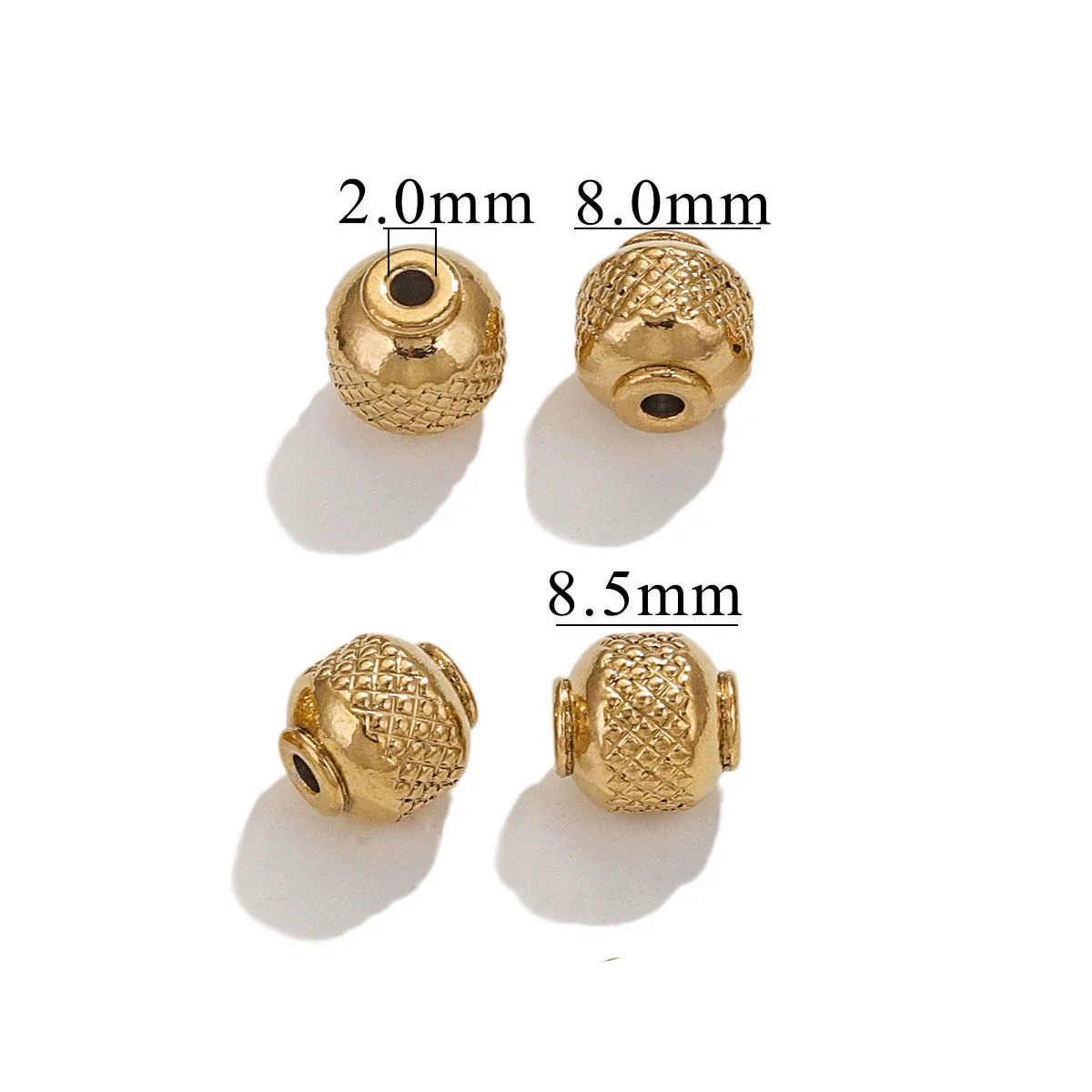 Jewelry Accessories Stainless Steel Round Bead Electroplated Drilling Bead Bracelet - Image 13