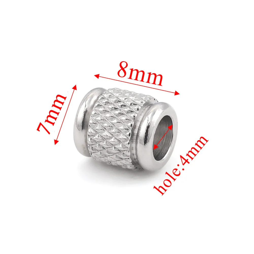 Jewelry Accessories Stainless Steel Round Bead Electroplated Drilling Bead Bracelet - Image 8