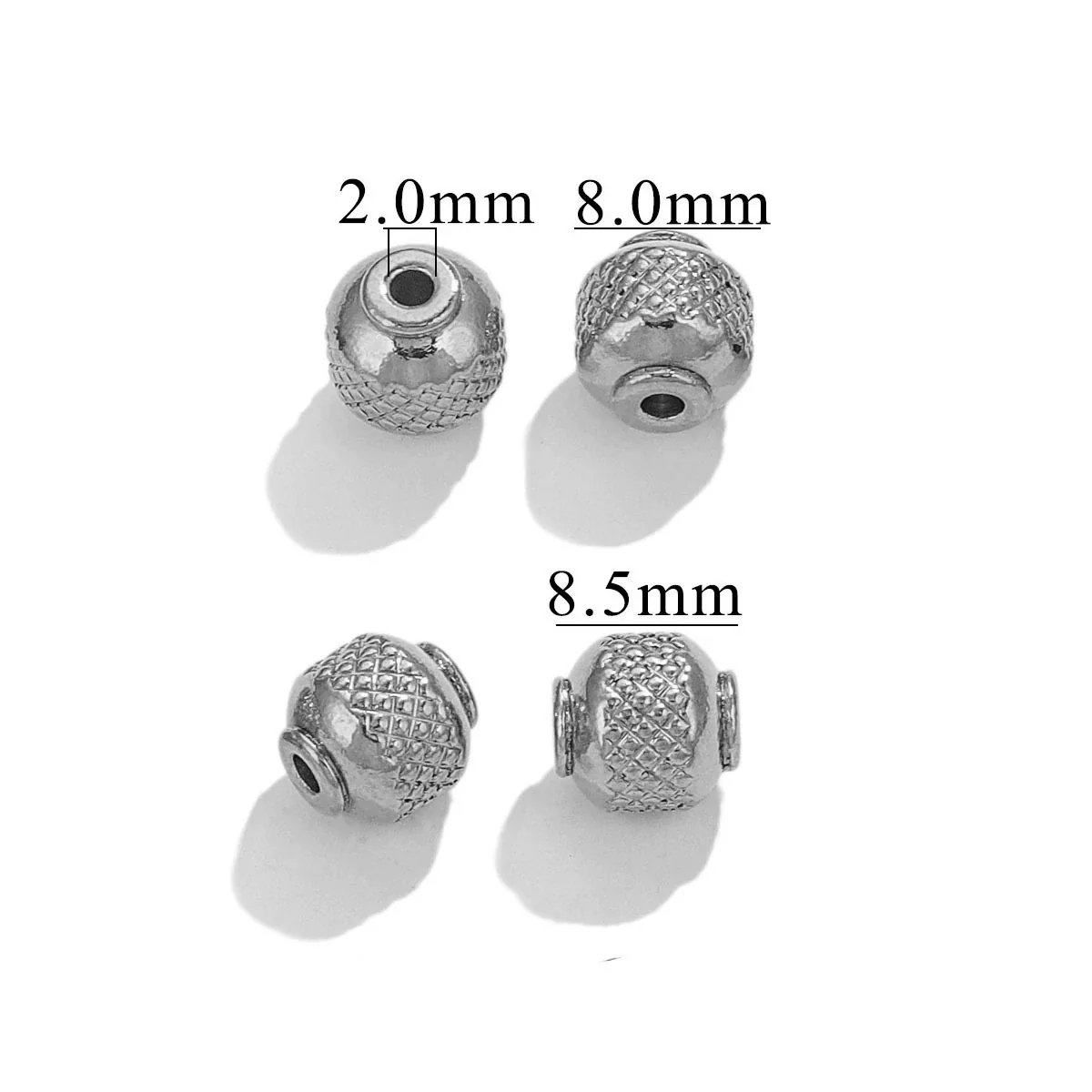 Jewelry Accessories Stainless Steel Round Bead Electroplated Drilling Bead Bracelet - Image 9