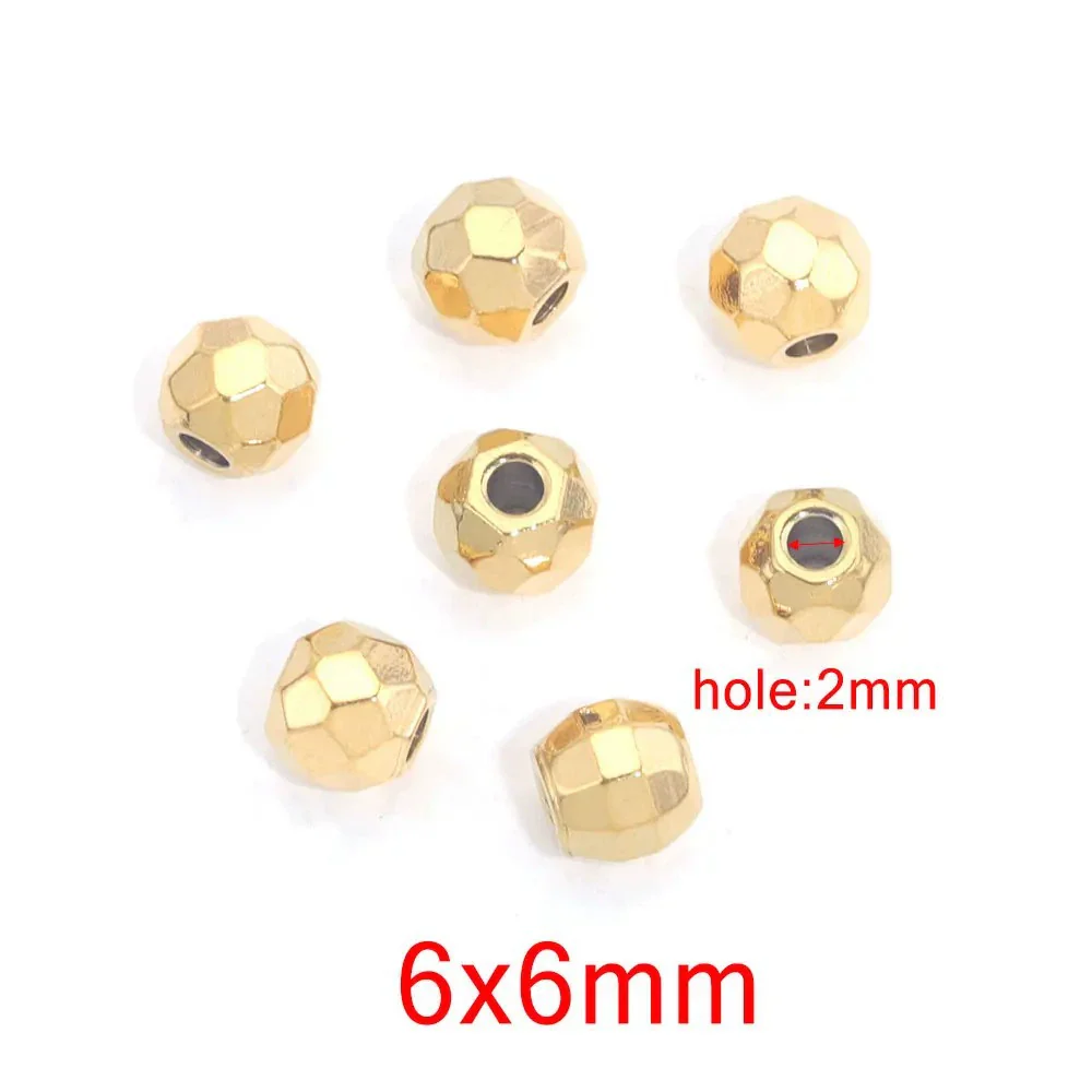 Jewelry Accessories Stainless Steel Round Beads Titanium Steel Arc Beads Vacuum Gold Plated - Image 16