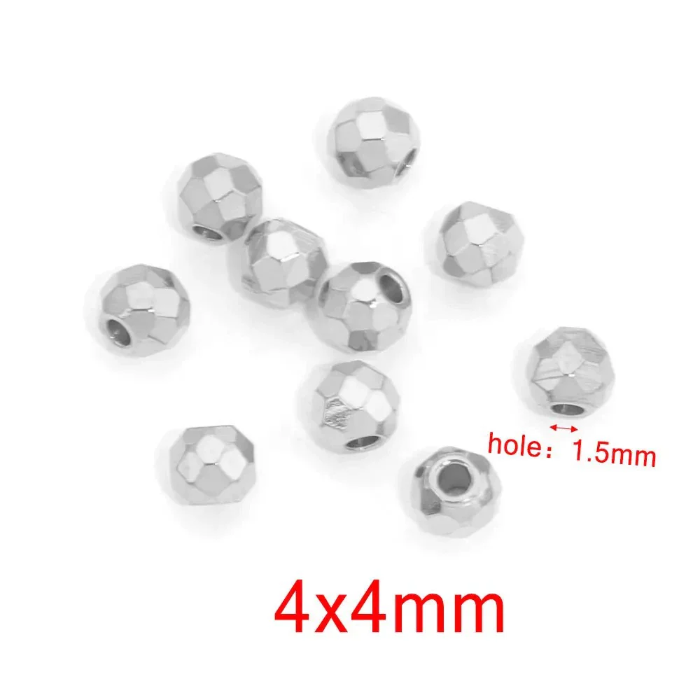 Jewelry Accessories Stainless Steel Round Beads Titanium Steel Arc Beads Vacuum Gold Plated - Image 7