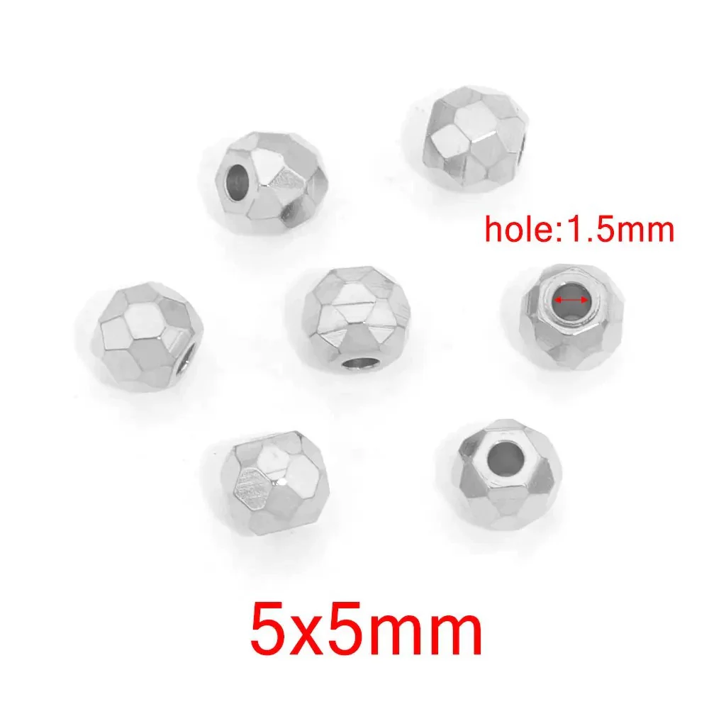 Jewelry Accessories Stainless Steel Round Beads Titanium Steel Arc Beads Vacuum Gold Plated - Image 8