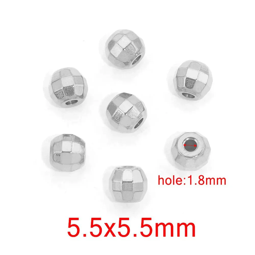 Jewelry Accessories Stainless Steel Round Beads Titanium Steel Arc Beads Vacuum Gold Plated - Image 9