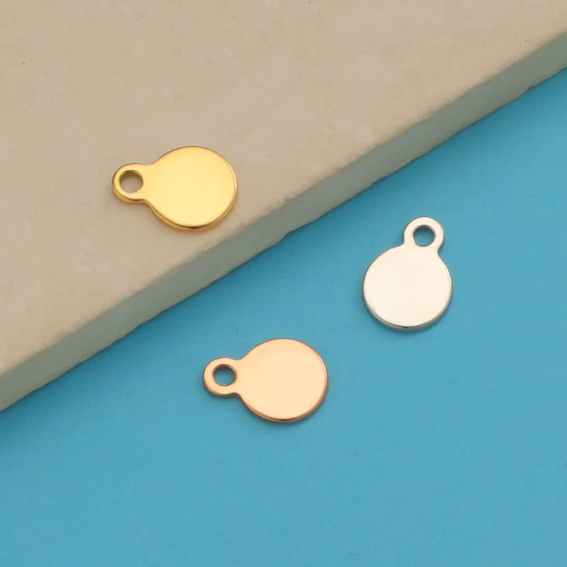 Jewelry Accessories Stainless Steel Round Creative Diy Pendant Fully Polished Electroplated