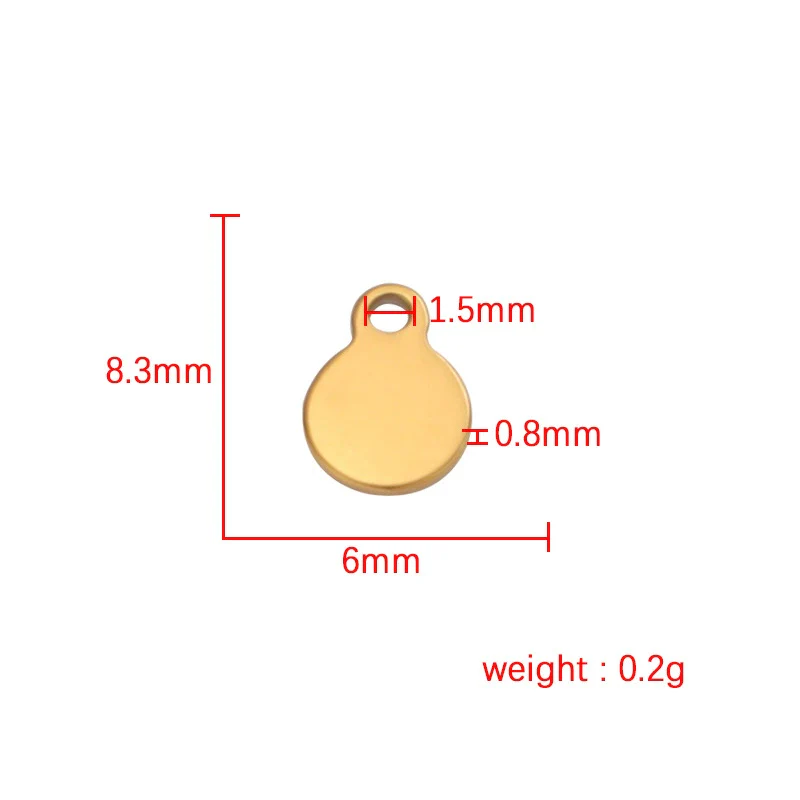 Jewelry Accessories Stainless Steel Round Creative Diy Pendant Fully Polished Electroplated - Image 5