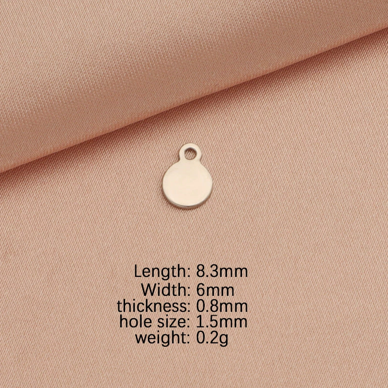 Jewelry Accessories Stainless Steel Round Creative Diy Pendant Fully Polished Electroplated - Image 6