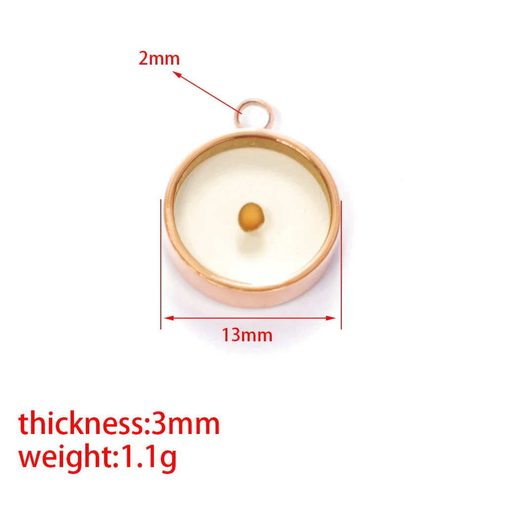 Jewelry Accessories Stainless Steel Round Mustard Seed Pendant Rose Gold Electroplated Necklace Bracelet - Image 3