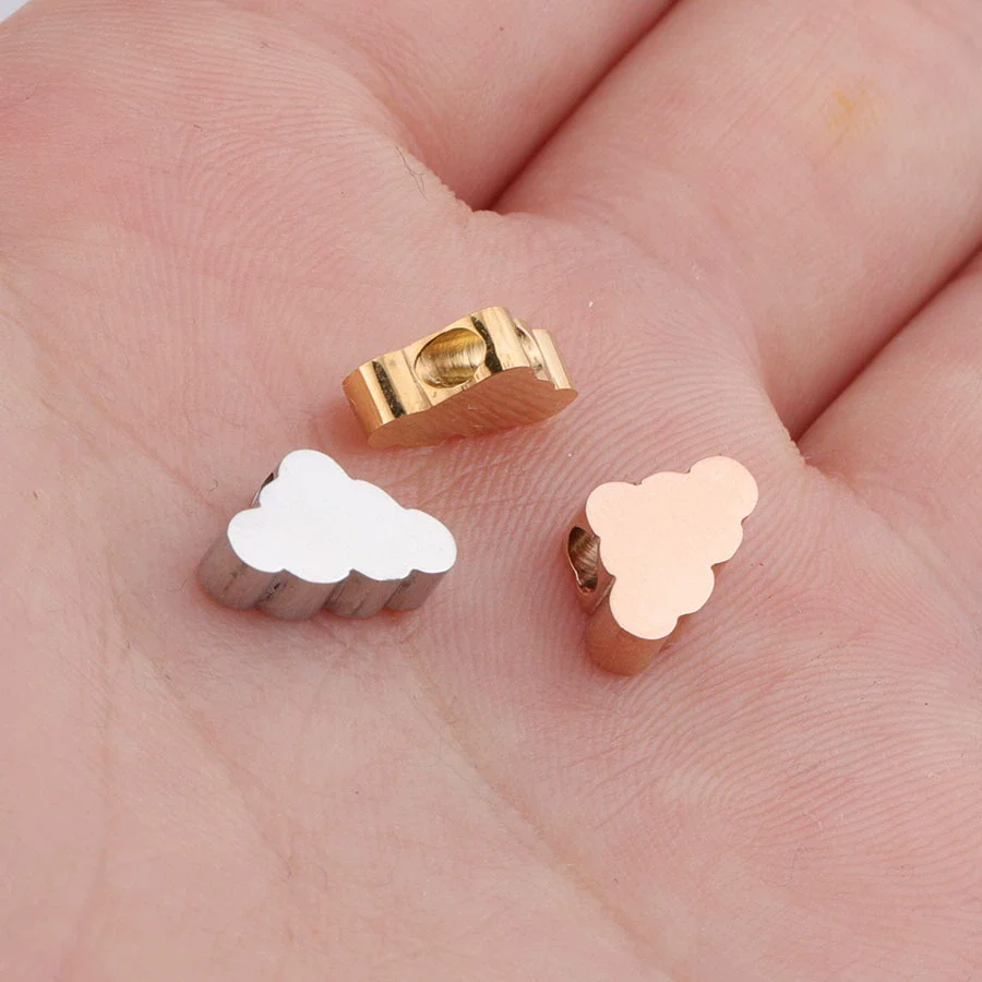 Jewelry Accessories Stainless Steel Spot Mirror Small Hole Beads Cloud Pendant Polishing Figure - Image 3