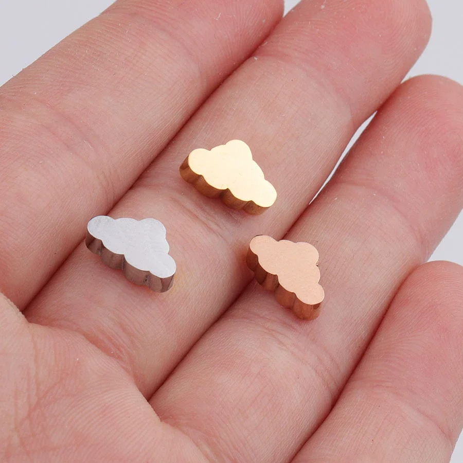 Jewelry Accessories Stainless Steel Spot Mirror Small Hole Beads Cloud Pendant Polishing Figure - Image 4