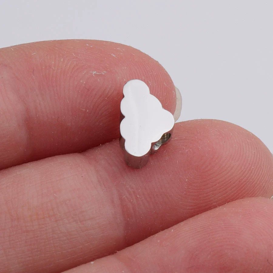 Jewelry Accessories Stainless Steel Spot Mirror Small Hole Beads Cloud Pendant Polishing Figure - Image 5