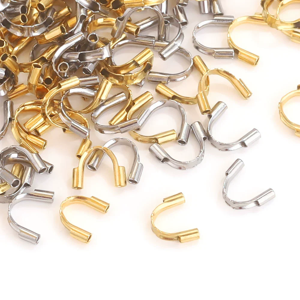 Jewelry Accessories Stainless Steel Ushaped Tube Protector Vacuum Goldplated Closing Buckle