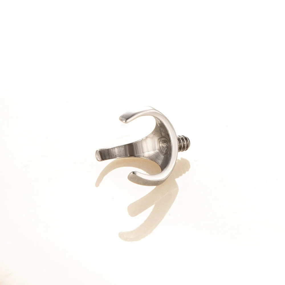 Jewelry Accessories Titanium Alloy Threejaw Card Ball Emptyholder Fashion Geometric Polishing Diy Ear Nail Puncture - Image 6