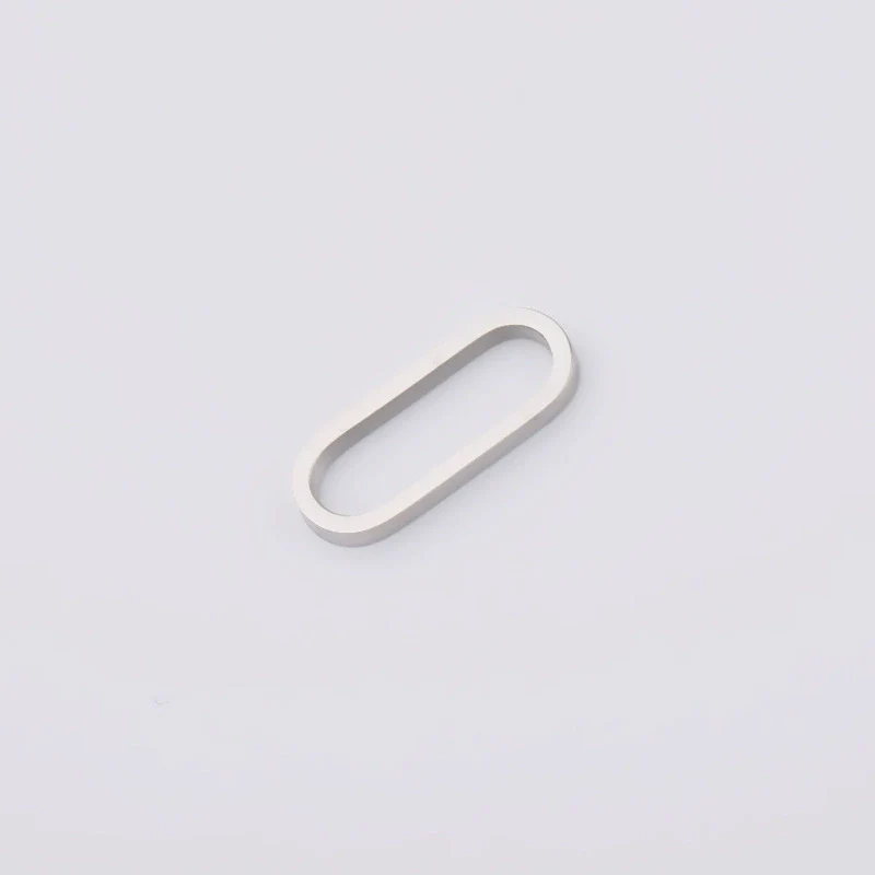 Jewelry Accessories Titanium Steel Eggshaped Geometric Flat Buckle Earrings And Oval Ring With Fine Polishing - Image 5