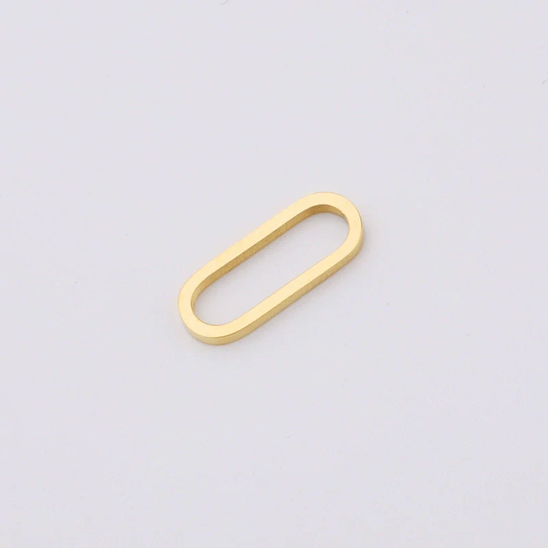 Jewelry Accessories Titanium Steel Eggshaped Geometric Flat Buckle Earrings And Oval Ring With Fine Polishing - Image 6