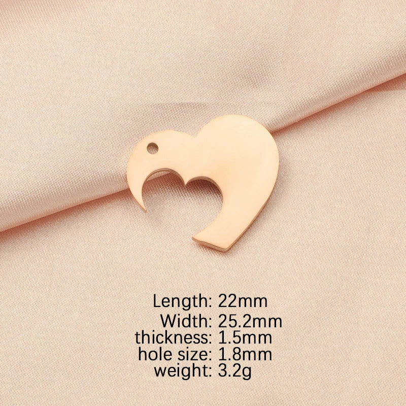 Jewelry Accessories Titanium Steel Love Puzzle Pendant With Splicing Split Style And Fine Polishing - Image 11