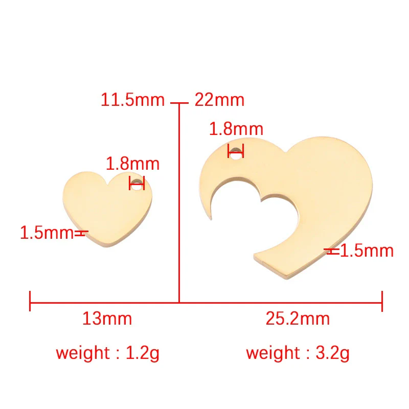 Jewelry Accessories Titanium Steel Love Puzzle Pendant With Splicing Split Style And Fine Polishing - Image 5