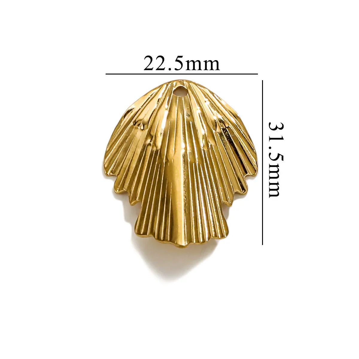 Jewelry Accessories Titanium Steel Pleated Fan Shaped Geometric Pendant With Eight Eyes Pattern And Electroplating Treatment - Image 11