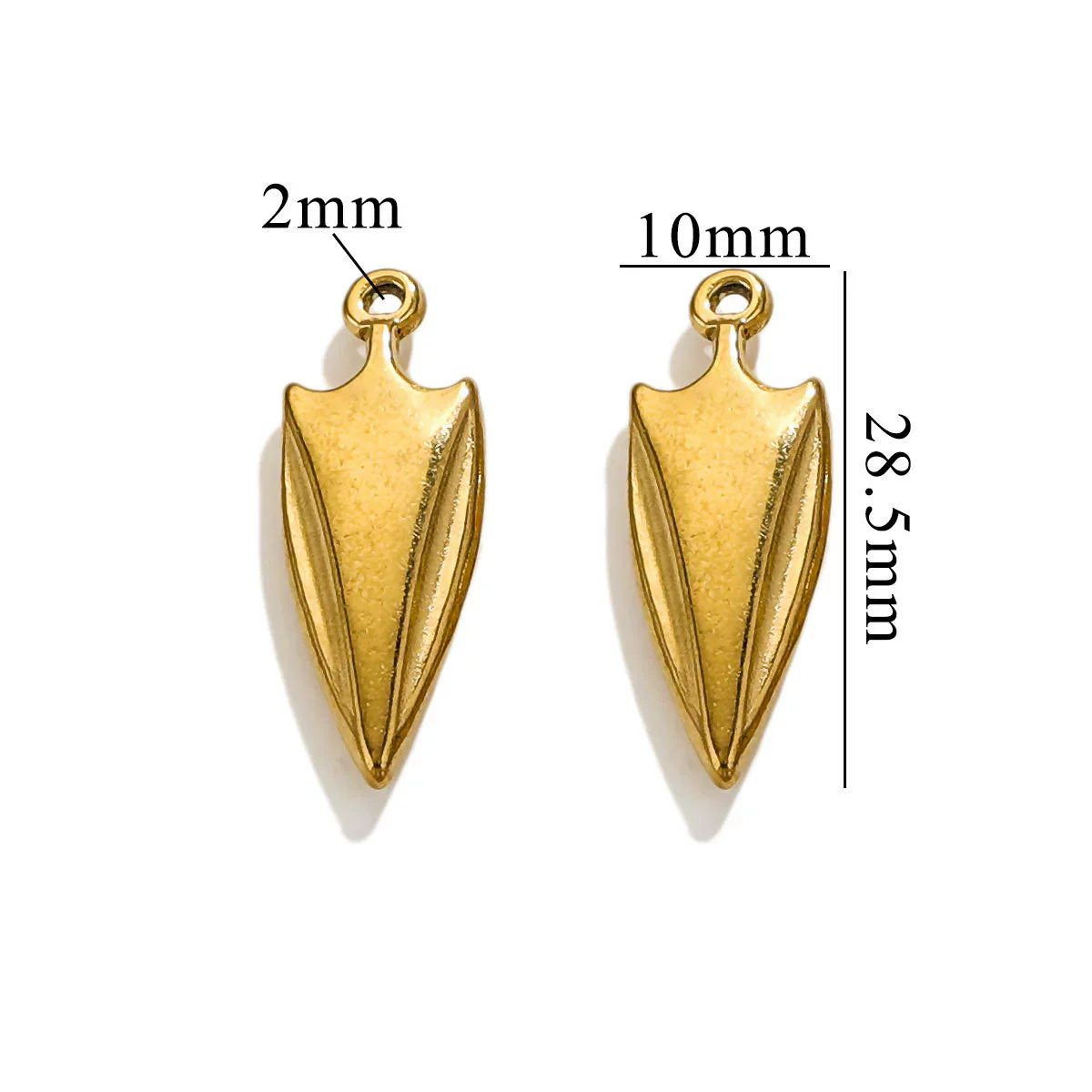 Jewelry Accessories Titanium Steel Pleated Fan Shaped Geometric Pendant With Eight Eyes Pattern And Electroplating Treatment - Image 6