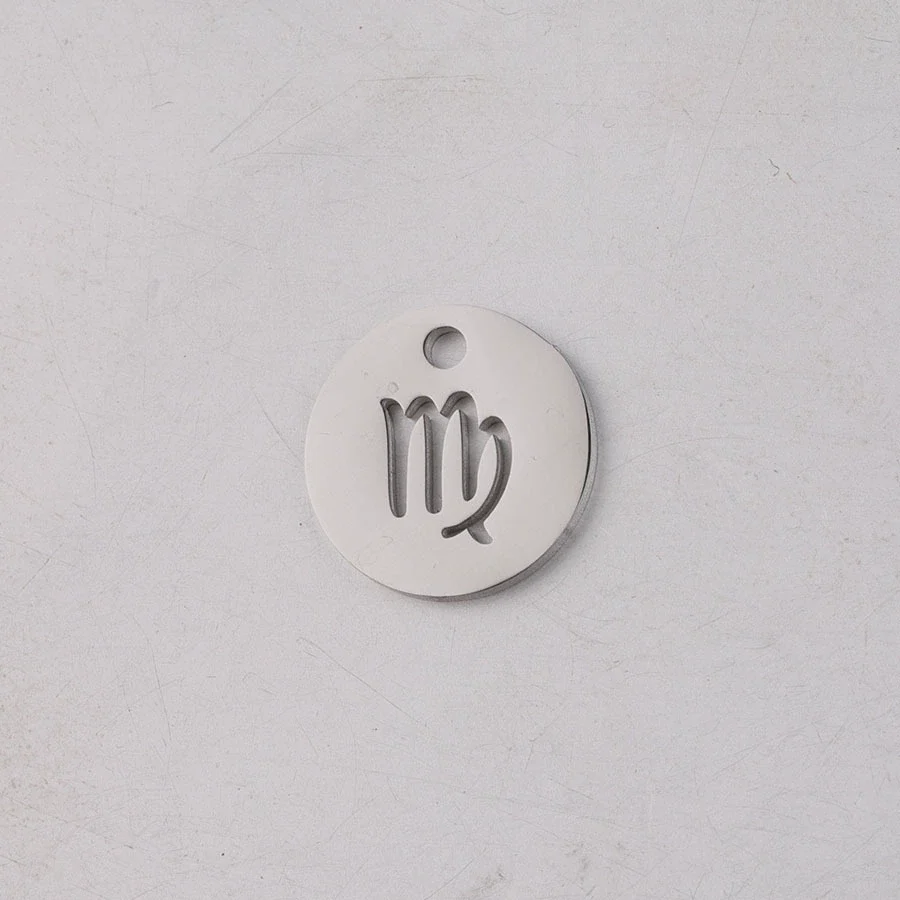 Jewelry Accessories Titanium Steel Single Hole Round Hollow Constellation Geometric Pendant Mirror Finish Polishing - Image 11