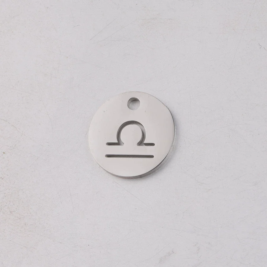 Jewelry Accessories Titanium Steel Single Hole Round Hollow Constellation Geometric Pendant Mirror Finish Polishing - Image 12