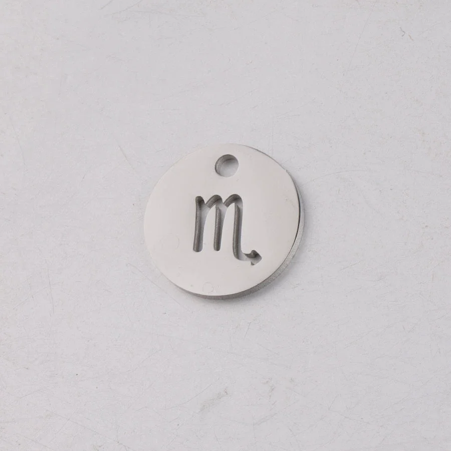 Jewelry Accessories Titanium Steel Single Hole Round Hollow Constellation Geometric Pendant Mirror Finish Polishing - Image 13