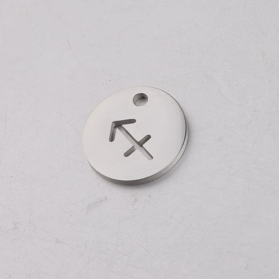 Jewelry Accessories Titanium Steel Single Hole Round Hollow Constellation Geometric Pendant Mirror Finish Polishing - Image 14