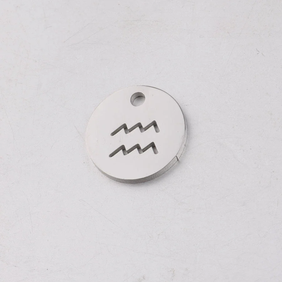 Jewelry Accessories Titanium Steel Single Hole Round Hollow Constellation Geometric Pendant Mirror Finish Polishing - Image 16