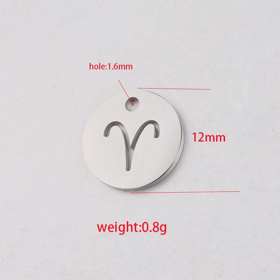 Jewelry Accessories Titanium Steel Single Hole Round Hollow Constellation Geometric Pendant Mirror Finish Polishing - Image 4