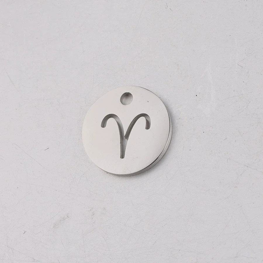 Jewelry Accessories Titanium Steel Single Hole Round Hollow Constellation Geometric Pendant Mirror Finish Polishing - Image 6