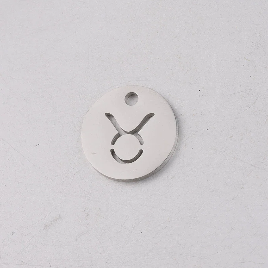 Jewelry Accessories Titanium Steel Single Hole Round Hollow Constellation Geometric Pendant Mirror Finish Polishing - Image 7
