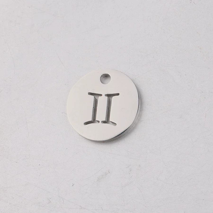 Jewelry Accessories Titanium Steel Single Hole Round Hollow Constellation Geometric Pendant Mirror Finish Polishing - Image 8