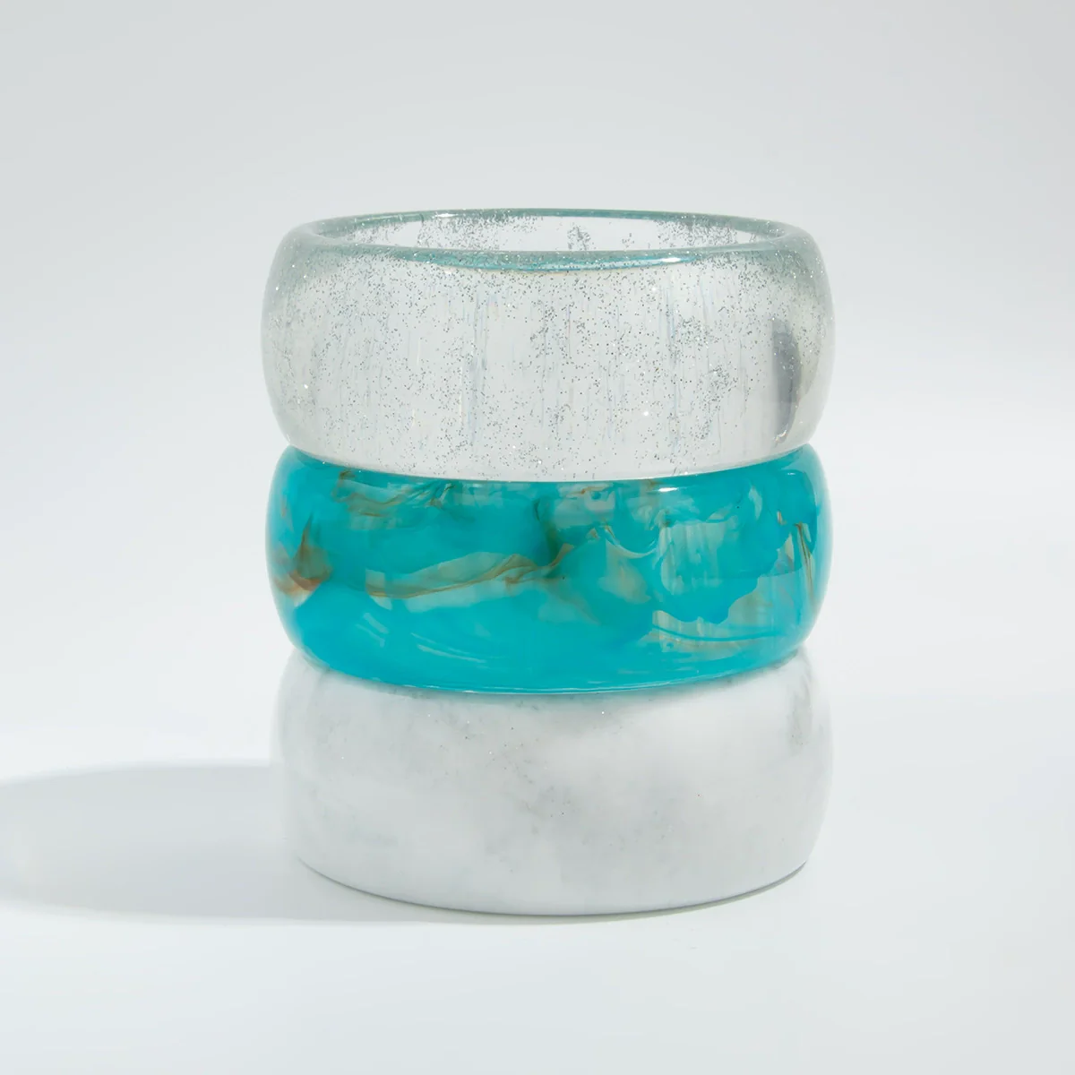 Jewelry Acrylic Exaggerated Ins Geometric Handmade Round Transparent Sequin Bracelet - Image 5