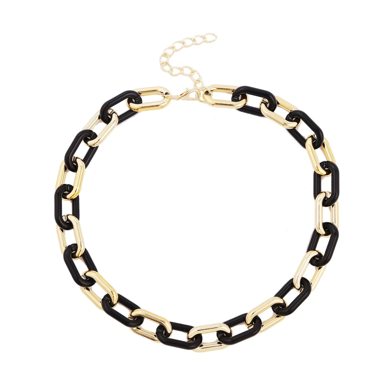 Jewelry Acrylic Hiphop Style Geometric Flat Necklace For Women - Image 13